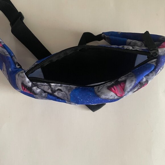 Blue Galaxy Cat Face Fanny Pack - Picture 8 of 11